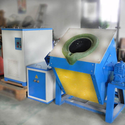 Kapasitas tinggi tungku pencairan induksi 100% Siklus kerja Baja besi tembaga aluminium1-100kg