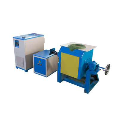 70kw Induction Melting Furnace 20-100kg Emas Perak Besi Baja Tembaga